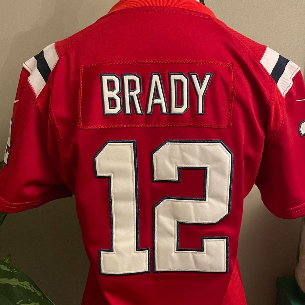 Tom Brady 12 NFL On Field Jersey Buccaneers Patriots Red